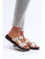 Dámské žabky na ploché podrážce ZAXY LL285072 Bežové