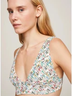 Dámská plavková podprsenka UW0UW05270 0F9 ecru s potiskem - Tommy Hilfiger