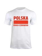 Unisex tričko Polsko 337914 Bílá s červenou - GEFFER