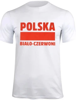 Unisex tričko Polsko 337914 Bílá s červenou - GEFFER