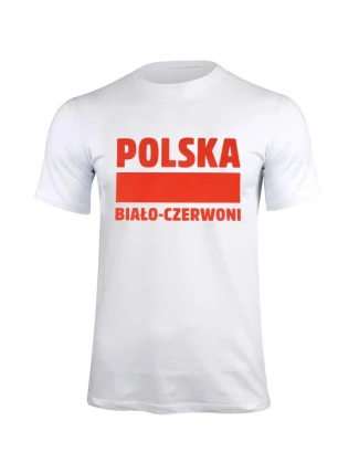 Unisex tričko Polsko 337914 Bílá s červenou - GEFFER