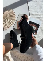 Dámské kozačky z přírodního semiše na klínu zateplené D&A CR52-651 Černé Dámské kozačky z přírodního semiše na klínu zateplené D&A CR52-651 Černé