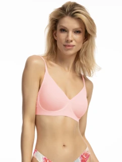 Jednoduchá košilová podprsenka Pink - Julimex