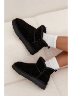 Sněhule z přírodního semiše Vinceza – černé