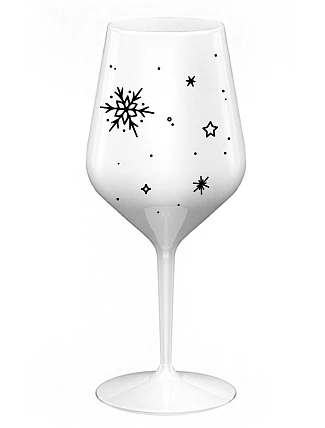 ZIMĚNKA - biely nerozbitný pohár na víno 470 ml