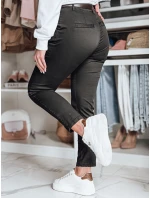 Dámské kalhoty slim fit s páskem LINESKA khaki FashionStreet UY2576