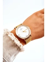 Dámské analogové hodinky Giorgio & Dario se kubickými zirkony zlatý