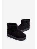 Dětské sněhové boty s podšívkou černé Big Star MM374054