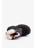 Dětské boty Trapper se zipem a ovčí kůží, černá Marialee