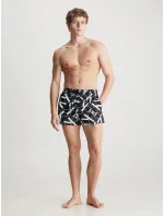Pánské plavky KM0KM00968 0GK černobílé s potiskem - Calvin Klein