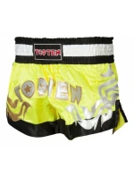 Kickboxerské šortky "TOP TEN" NEON žlutá a černá