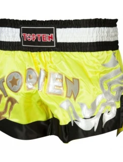 Kickboxerské šortky "TOP TEN" NEON žlutá a černá