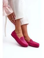 Dámské semišové mokasíny Fuksja S.Barski LR755