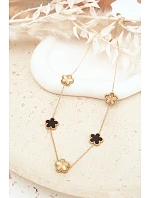 Dámský náhrdelník s koniczinkami z nerezové oceli zlatý