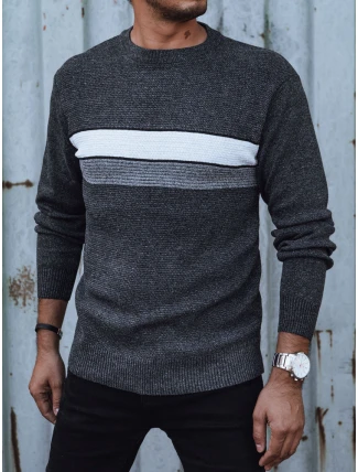 Pánský tmavě šedý svetr FashionStreet WX2210
