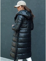 Dámský prošívaný zimní kabát s kapucí GRACE černý FashionStreet TY4501