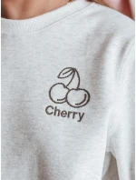 Dámská oversize mikina s výšivkou CHERSOFT šedá FashionStreet BY1402