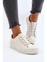 Dámské tenisky z ekologické kůže Big Star NN274847 Bílé