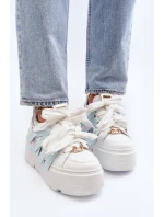 Tenisky S Masivní Platformou Modré Zazoo 2F-7033