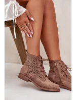 Dámské Boty Se Vzorem Hnědé S.Barski HY66-136