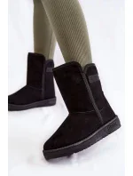 Dámské vysoké boty do sněhu Big Star KK274618 Černe Dámské vysoké boty do sněhu Big Star KK274618 Černe