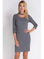 Dámské šaty SU-1133 šedé - Avaro Dámské šaty SU-1133 šedé - Avaro