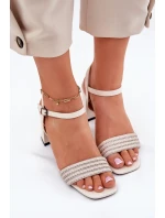 Sandály na podpatku model 213018 Step in style Sandály na podpatku model 213018 Step in style