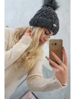 Čepice K169 černá+šedá