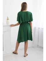 Šaty s vrstveným výstřihem zelený Šaty s vrstveným výstřihem zelený