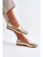 Dámské mokasíny na ploché podrážce zlaté Sylvaine