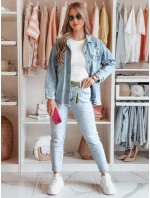 Dámské úzké džínové kalhoty s páskem FITARINKA blue FashionStreet UY2422