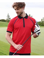 Daiber JN 1308 Pánské piqué polo se zipem 02.1308 light red/black Daiber JN 1308 Pánské piqué polo se zipem 02.1308 light red/black
