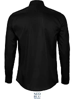 NEOBLU Blaise Men Mikro keprová košile s dlouhým rukávem 24.3182 deep black