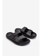 Lehké pánské sandály s přezkami Big Star NN174597 Černé