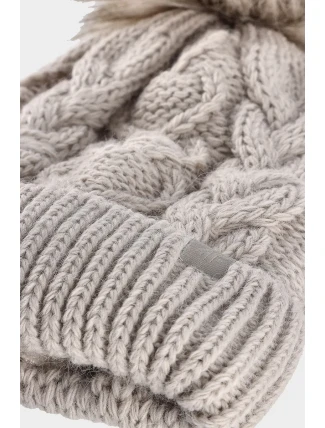 Dívčí zimní čepice 4F Béžová 4FJWAW24ACAPF421-83S