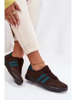 Zazoo N1068 Semišové Nízké Dámské Tenisky Čokoládové