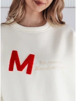 Dámská mikina oversize AVENUE ecru FashionStreet BY1353 Dámská mikina oversize AVENUE ecru FashionStreet BY1353