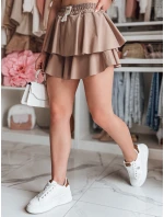 FALBELA hnědá mini sukně FashionStreet s volánem CY0498 FALBELA hnědá mini sukně FashionStreet s volánem CY0498