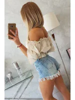 Španělská halenka béžová Španělská halenka béžová