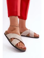 Dámské pantofle na korkové platformě Béžová Tesolen Dámské pantofle na korkové platformě Béžová Tesolen