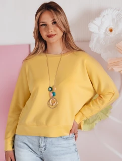 Dámská máslová halenka oversize s přívěskem NUBISS žlutá FashionStreet RY2798