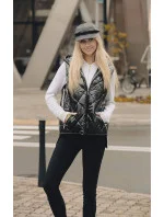 Lesklá černá dámská vesta (AG3-02) Lesklá černá dámská vesta (AG3-02)