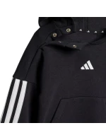 Adidas Essentials Joggers 3 Stripes Fleecová mikina s kapucí Black JD6484