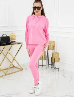 Kim Pearl Buttons pletená souprava PU1121 Pink - Vittoria Ventini