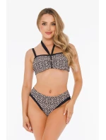 Dámské dvoudílné plavky Luxe 7 S939LX7 béžové se vzorem - Self Dámské dvoudílné plavky Luxe 7 S939LX7 béžové se vzorem - Self