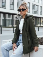 Dámská bunda parka s odepínací kapucí FashionStreet zelená TY5395