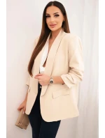 Sako s klopami elegantní béžový Sako s klopami elegantní béžový