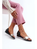 Kožené Sandály Maciejka 1971-65 Černá