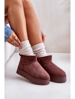 Dámské Sněhule Na Platformě Zateplené Kožíškem Tmavě Hnědé Xamella Dámské Sněhule Na Platformě Zateplené Kožíškem Tmavě Hnědé Xamella