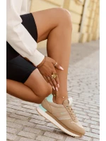 Dámské Semišové Tenisky Big Star RR274A048 HI-POLY SYSTEM Tmavě béžové